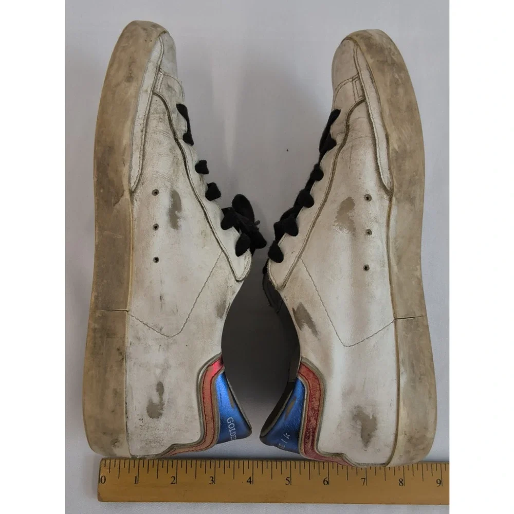 Golden Goose Superstar Sneakers Men's 40 (US7.5) Leather Red/White/Blue #W5252